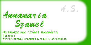 annamaria szamel business card