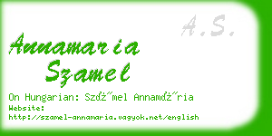 annamaria szamel business card